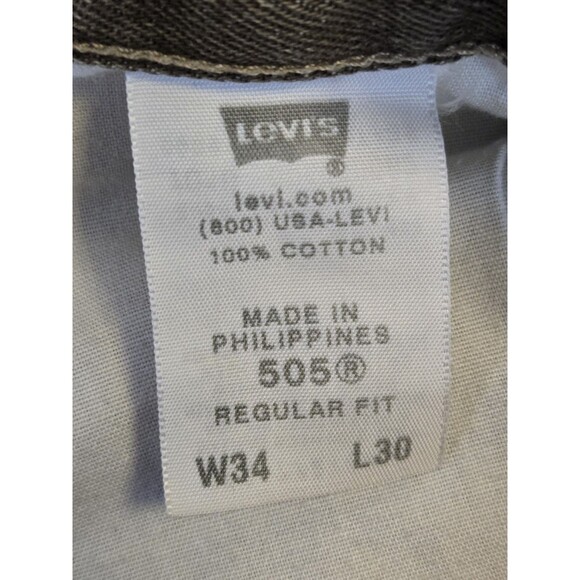 VTG Levis 505 Jeans Mens 33x29 Tan Straight Fit Work Biker Y2K Preppy Preppy - Picture 7 of 8